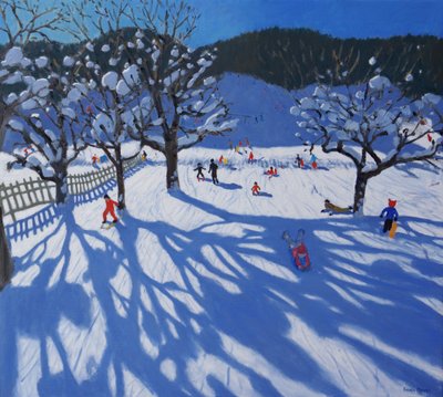 Der Obstgarten im Winter, Morzine von Andrew Macara